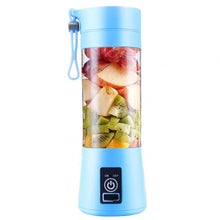 Load image into Gallery viewer, 500ml 4 Blades Mini Portable Electric Fruit Juicer USB Rechargeable Smoothie Maker Blender Machine Sports Bottle Juicing Cup