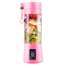 Load image into Gallery viewer, 500ml 4 Blades Mini Portable Electric Fruit Juicer USB Rechargeable Smoothie Maker Blender Machine Sports Bottle Juicing Cup