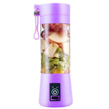 Load image into Gallery viewer, 500ml 4 Blades Mini Portable Electric Fruit Juicer USB Rechargeable Smoothie Maker Blender Machine Sports Bottle Juicing Cup
